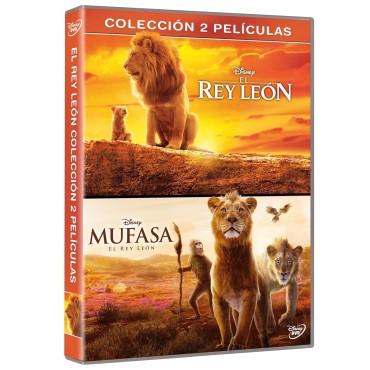 El Rey León + Mufasa: El Rey León (Colección 2 películas, Imagen real) [DVD] (2019,2024) The Lion King + Mufasa: The Lion King