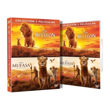 El Rey León + Mufasa: El Rey León (Colección 2 películas, Imagen real) [DVD] (2019,2024) The Lion King + Mufasa: The Lion King