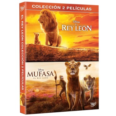 El Rey León + Mufasa: El Rey León (Colección 2 películas, Imagen real) [DVD] (2019,2024) The Lion King + Mufasa: The Lion King