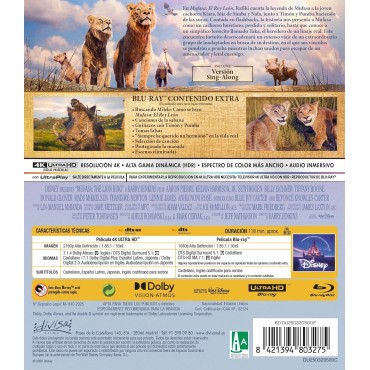 Mufasa: El Rey León [4K UHD,Blu-ray] (2024) Mufasa: The Lion King