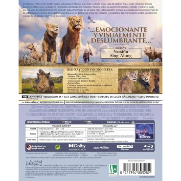 Mufasa: El Rey León (Steelbook) [4K UHD,Blu-ray] (2024) Mufasa: The Lion King