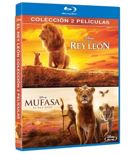 El Rey León + Mufasa: El Rey León (Colección 2 películas, Imagen real) [Blu-ray] (2019,2024) The Lion King + Mufasa: The Lion Ki
