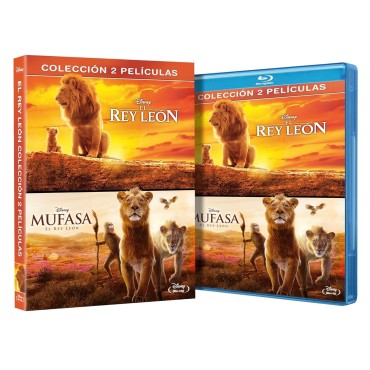 El Rey León + Mufasa: El Rey León (Colección 2 películas, Imagen real) [Blu-ray] (2019,2024) The Lion King + Mufasa: The Lion Ki