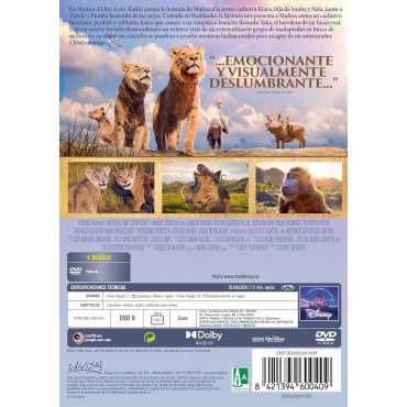 Mufasa: El Rey León [DVD] (2024) Mufasa: The Lion King