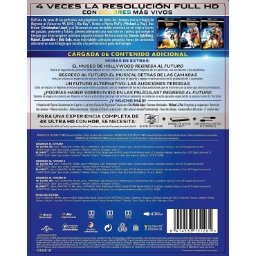 Regreso Al Futuro + Regreso Al Futuro II + Regreso Al Futuro III [4K UHD,Blu-ray] (1985,1989,1990) Back to the Future + Back to 