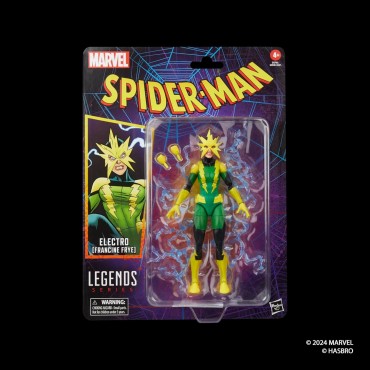 Figura Electro Francine Frye Marvel Legends Spider-Man  Articulada 15 cms