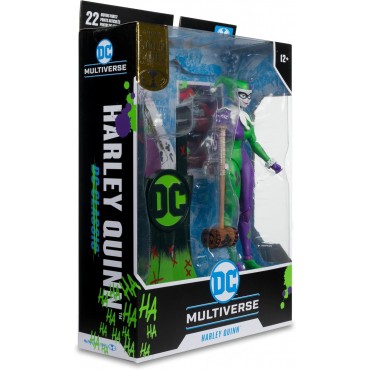 Figura Harley Quinn Jokerizada DC Multiverse Gold Label Articulada 18 cms