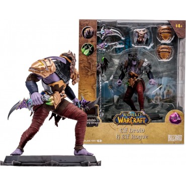 Figura Elf Druid & Elf Rogue World Of Warcraft Epic 15 cms