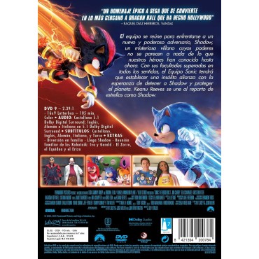 Sonic 3: La Película [DVD] (2024) Sonic the Hedgehog 3