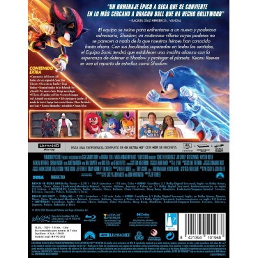 Sonic 3: La Película (Steelbook 1-Sonic) [4k UHD,Blu-ray] (2024) Sonic the Hedgehog 3