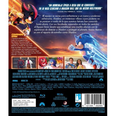 Sonic 3: La Película [Blu-ray] (2024) Sonic the Hedgehog 3