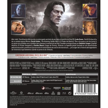 Drácula, la Leyenda Jamás Contada (Edición 2025) [4K UHD,Blu-ray] (2014) Dracula Untold