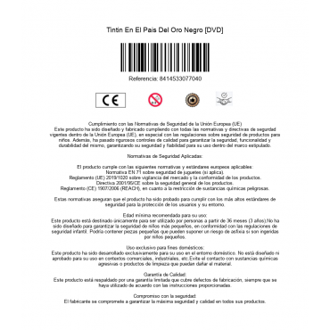 Tintin En El Pais Del Oro Negro [DVD]