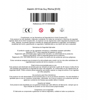 Aladdin 2019 Guy Ritchie [DVD]