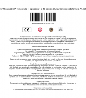 MY HERO ACADEMIA Temporada 1. Episodios 1 a 13 Edición Bluray Coleccionista formato A4. [Blu-ray]