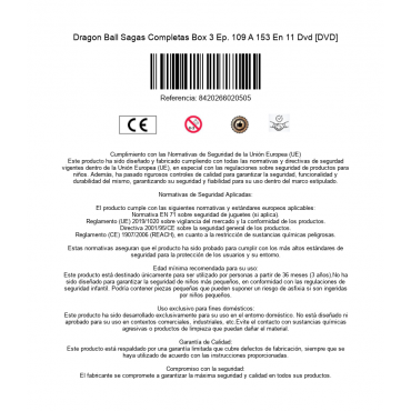 Dragon Ball Sagas Completas Box 3 Ep. 109 A 153 En 11 Dvd [DVD]