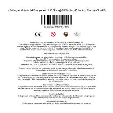 Harry Potter y el Misterio del Príncipe [4K UHD,Blu-ray] (2009) Harry Potter And The Half-Blood Prince