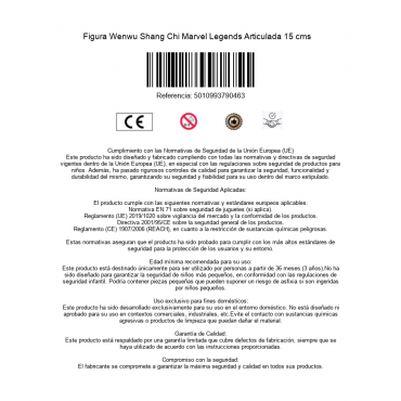 Figura Wenwu Shang Chi Marvel Legends Articulada 15 cms   