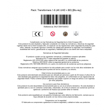 Pack: Transformers 1-5 (4K UHD + BD) [Blu-ray]