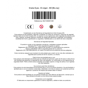 Snake Eyes - El origen - BD [Blu-ray]