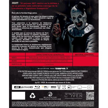Terrifier 3 (3 Discos) [4K UHD, Blu-ray] (2024)