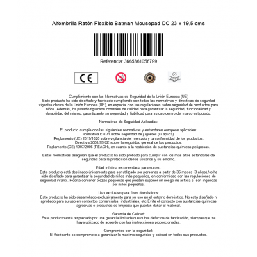 Alfombrilla Ratón Flexible Batman Mousepad DC 23 x 19,5 cms