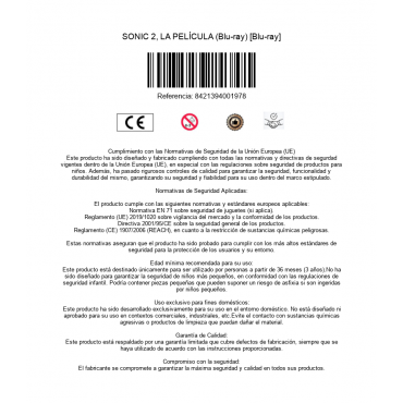 SONIC 2, LA PELÍCULA (Blu-ray) [Blu-ray]