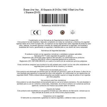 Érase Una Vez... El Espacio (6 DVDs) 1982 Il Était Uno Fois
 L'Espace [DVD]