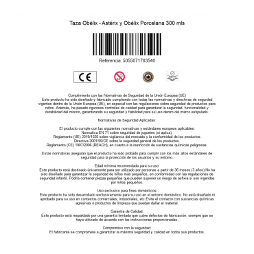 Taza Obélix - Astérix y Obélix Porcelana 300 mls