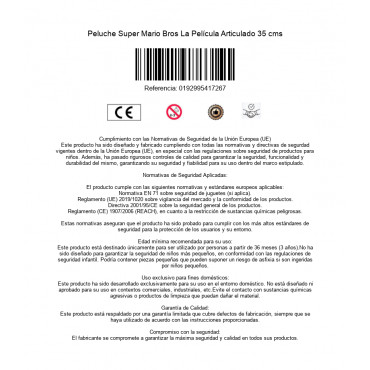 Peluche Super Mario Bros La Película Articulado 35 cms