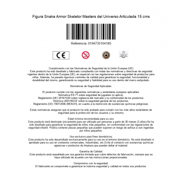 Figura Snake Armor Skeletor Masters del Universo Articulada 15 cms