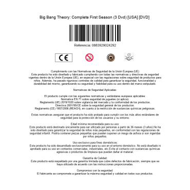 Big Bang Theory: Complete First Season (3 Dvd) [USA] [DVD] 