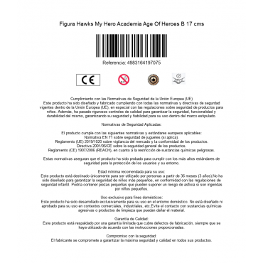 Figura Hawks My Hero Academia Age Of Heroes B 17 cms