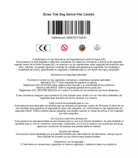 Bolsa Tote Bag Barbie Alta Calidad 