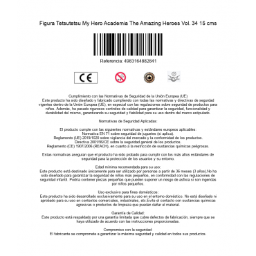 Figura Tetsutetsu My Hero Academia The Amazing Heroes Vol. 34 15 cms