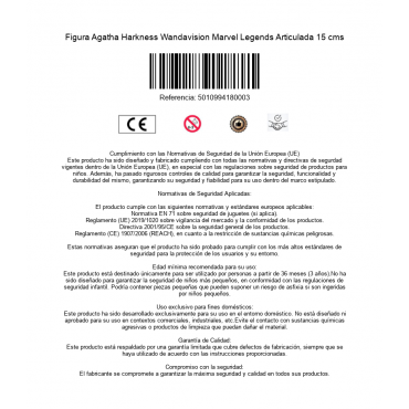 Figura Agatha Harkness Wandavision Marvel Legends Articulada 15 cms