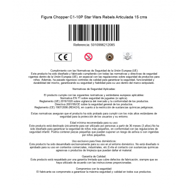 Figura Chopper C1-10P Star Wars Rebels Articulada 15 cms