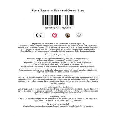Figura Diorama Iron Man Marvel Comics 16 cms