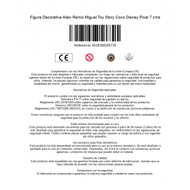 Figura Decorativa Alien Remix Miguel Toy Story Coco Disney Pixar 7 cms