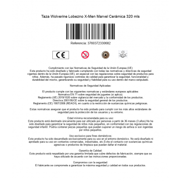 Taza Wolverine Lobezno X-Men Marvel Cerámica 320 mls