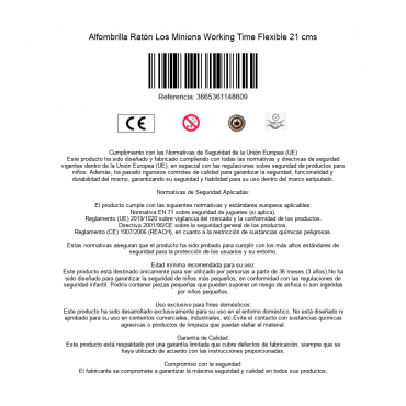 Alfombrilla Ratón Los Minions Working Time Flexible 21 cms