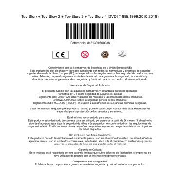 Toy Story + Toy Story 2 + Toy Story 3 + Toy Story 4 [DVD] (1995,1999,2010,2019)