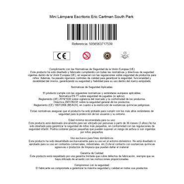 Mini Lámpara Escritorio Eric Cartman South Park 