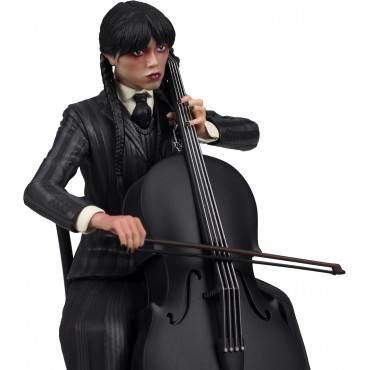 Figura Wednesday & Thing Con Violonchelo Miércoles Y Cosa Wednesday Movie Icons Estatua 15 cms
