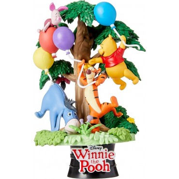 Diorama Winnie The Pooh Y Sus Amigos Con Globos Disney 16 cms