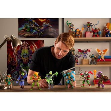 Figura Stealth Ninja Leonardo Turtles of Grayskull Masters of the Universe X TMNT Articulada 14 cms