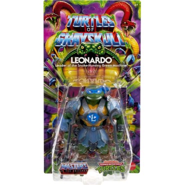 Figura Leonardo Turtles of Grayskull TMNT X MOTU Articulada 15 cms