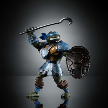 Figura Leonardo Turtles of Grayskull TMNT X MOTU Articulada 15 cms