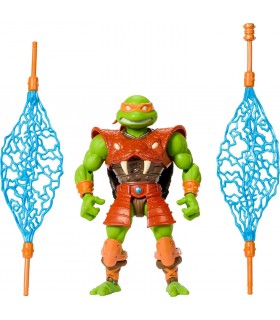 Figura Michelangelo Turtles of Grayskull TMNT X MOTU Articulada 15 cms