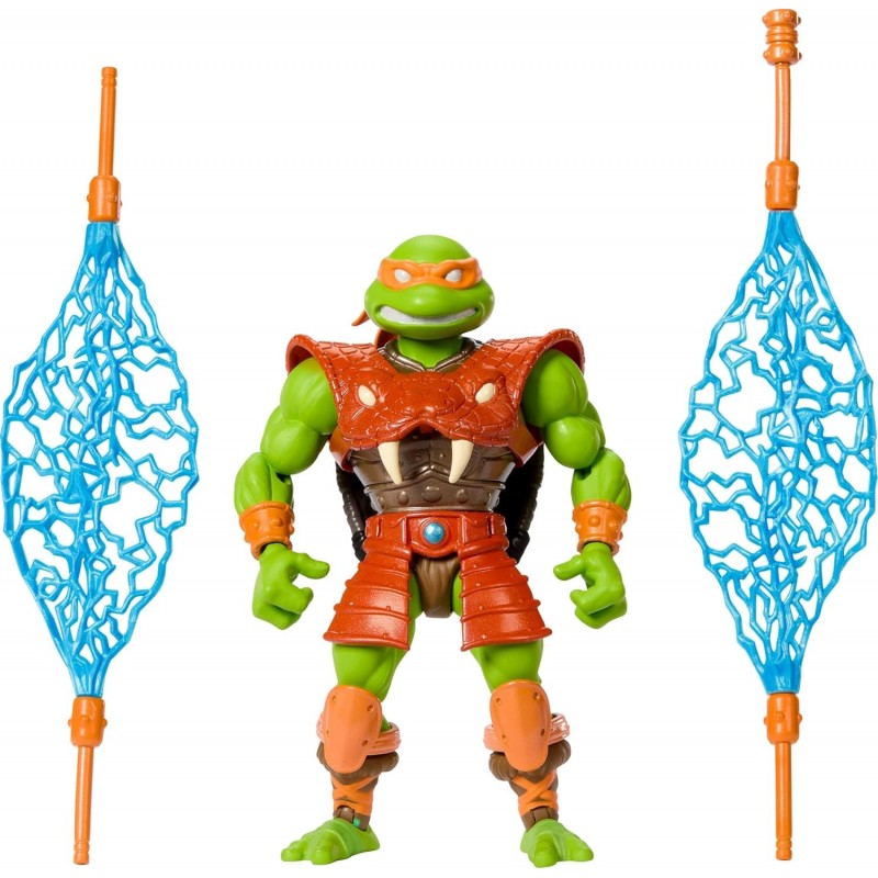Figura Michelangelo Turtles of Grayskull TMNT X MOTU Articulada 15 cms